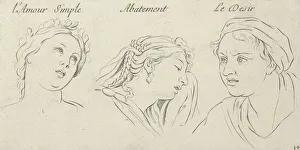 Emotion Prints: l Amour simple, Abattement, Le Desir (from Caracteres des passions