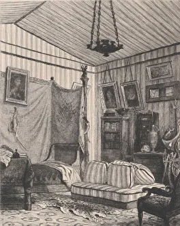 Lounge Prints: L appartement du Comte de Mornay, 1873. Creator: Adolphe Martial Potemont