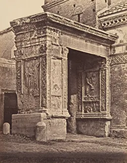 Constant Prints: L arco degli argentari, adossato alla chiesa di San Giorgio al Velabro, 1848-52