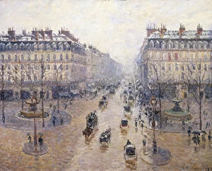 Impressionism Collection: L Avenue de l Opera. Snow. Morning, 1898. Artist: Camille Pissarro