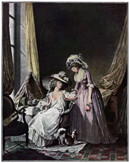 Janinet Collection: L aveu Difficile, 1786 (1931).Artist: Jean-Francois Janinet