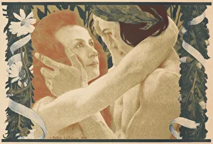 Loving Prints: L Enigme (The Enigma), 1898. Creator: Bellery-Desfontaines