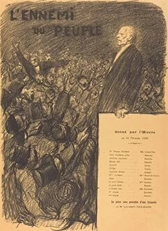 Cast Gallery: L Ennemi du Peuple, 1899. Creator: Theophile Alexandre Steinlen