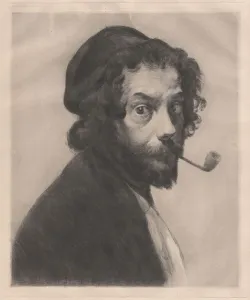 Wide Eyed Prints: L Homme ala pipe, 1879. Creator: Marcellin-Gilbert Desboutin