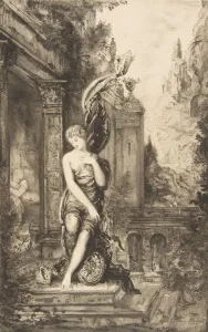 Bracquemond Felix Prints: L Homme qui court apres la Fortune et celui qui l attend dans son lit, 1886