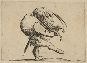 Callote Gallery: L Homme Raclant un Gril en Guise de Violon (Man Scraping a Grill in the Guise of a Viol