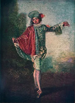 Louvre Prints: L Indifferent, c1717, (1911). Artist: Jean-Antoine Watteau