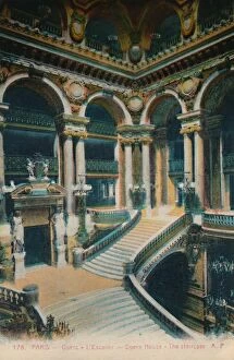 A Papeghin Gallery: L Opera Garnier - the staircase, Paris, c1920