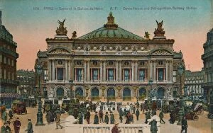 Papeghin Gallery: L Opera and Metro Station, Paris, c1920