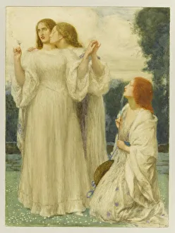 L oracle: trois jeunes femmes dans un parc, 1897. Creator: Bell, Robert Anning (1863-1933)