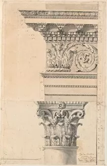 Capital Collection: L Ordre Corinthian, in or before 1768. Creator: Charles Louis Clerisseau