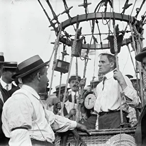 Ballooning Prints: L. Stevens, 1911. Creator: Bain News Service