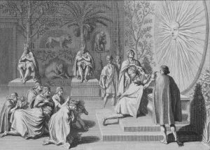 Consecration Prints: L Yncas consacre son Vaze au Soleil, c1723