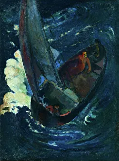 Gauguin Prints: La Barque, 1896. Creator: Gauguin, Paul Eugéne Henri (1848-1903)