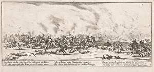 Jacques Prints: La Bataille (The Battle), 1633. Creator: Jacques Callot