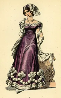 Penguin Prints: La Belle Assemblee, 1823, 1943. Creator: Unknown