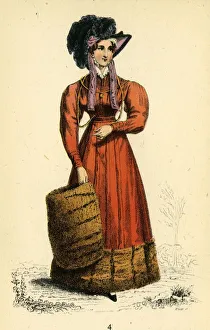 Penguin Prints: La Belle Assemblee, 1824, 1943. Creator: Unknown