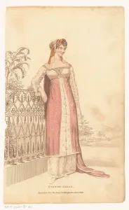 Printing Ink Prints: La Belle Assemblee, March 1 1813, No. 42 (New Series): Evening Dress, 1813. Creator: Anon