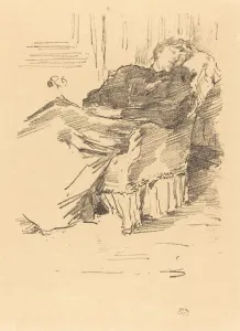 Rosenwald Collection Prints: La Belle Dame endormie, 1894. Creator: James Abbott McNeill Whistler