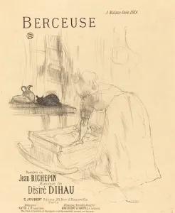 Felines Prints: La Berceuse, 1895-1896. Creator: Henri de Toulouse-Lautrec