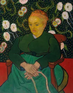 Vincent Prints: La Berceuse (Woman Rocking a Cradle; Augustine-Alix Pellicot Roulin, 1851-1930), 1889