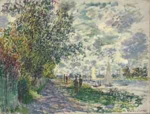 Small Town Prints: La berge du Petit-Gennevilliers, 1875. Artist: Monet, Claude (1840-1926)