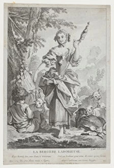 Ois Boucher Gallery: La Bergère Laborieuse, 18th century. Creator: Jean Michel Liotard