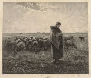 La Bergerie, 1885. Creator: Benjamin-Louis-Auguste Damman (French, 1835-1921)
