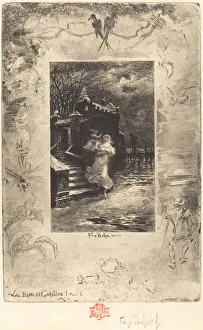 Tresse An Old Mistress Prints: La Blanche Caroline (Pale Caroline), 1879 / 1880. Creator: Felix Hilaire Buhot