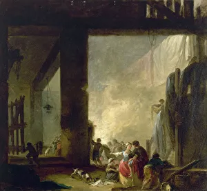 Washerwoman Prints: La Blanchisserie, between 1758 and 1759. Creator: Hubert Robert
