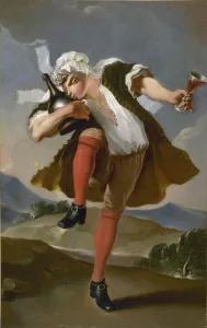 Signboard Collection: A la bonne bouteille. Signboard of a wine merchant, Between 1780 and 1800