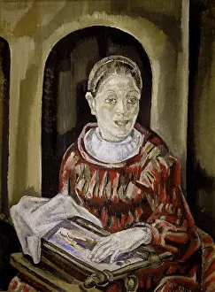 Gender Prints: La Bordadora, 1920s. Creator: Maria Blanchard