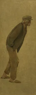 Slippers Prints: La Bouchée de pain : homme courbé en avant