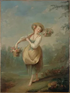 Flower Girl Prints: La Bouquetière. Creator: Jean Baptiste Marie Huet
