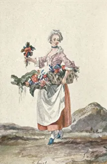 High Heels Prints: La Bouquetiere Garcon Cafetier, c18th century, (1903). Artist: Jean-Pierre Houel