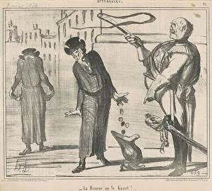 Exchange Prints: La bourse ou le knout!, 19th century. Creator: Honore Daumier