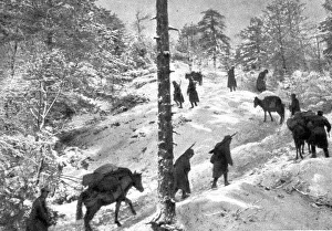 La campagne d'hiver en Orient; Sur le Paljokrimero, entre Burbusko et Zupan, 1917. Creator: Unknown