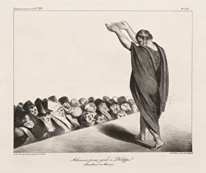 Honoredaumier French Prints: La Caricature, Pl. 454, Athenians Beware of Phillip! Creator: Honore Daumier (French