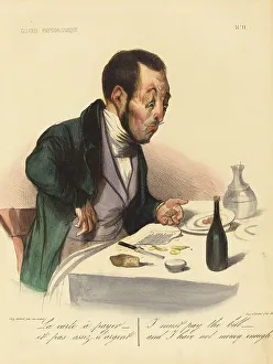 Payment Prints: La carte a payer, 1837. Creator: Honore Daumier