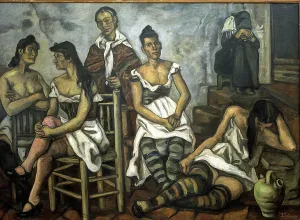 Prostitution Prints: La casa del arrabal, 1934. Creator: Jose Gutierrez Solana