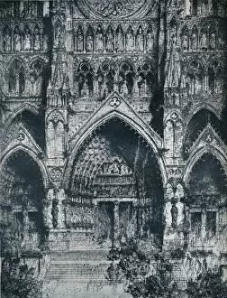 Background Collection: La Cathedrale d Amiens, c20th century. Artist: Jules De Bruycker