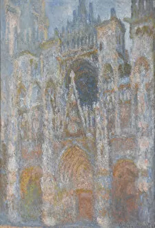 Impression Collection: La cathedrale de Rouen. Le portail, soleil matinal (The Rouen Cathedral. The portal