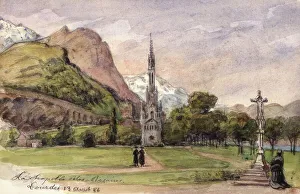 Fritz Ludvig Von Dardel Prints: La chapelle des Rosaires. Lourdes April 13