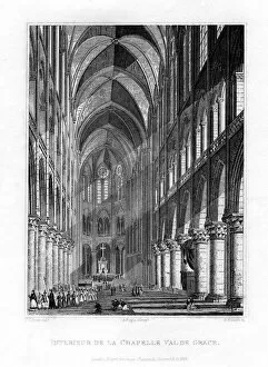 Catholic Collection: La Chapelle du Val de Grace, Paris, France, 1829. Artist: Benjamin Winkles