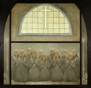 La chapelle : Les orphelines, c.1901. Creator: Fernand Pelez