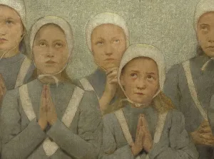 Pelez Fernand Emmanuel Prints: La chapelle : Les orphelines, c.1901. Creator: Fernand Pelez