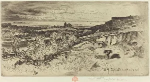 Lix Hilaire Buhot Prints: La Chapelle Saint-Michel al Estre (The Chapel Saint-Michel at l Estre), 1881