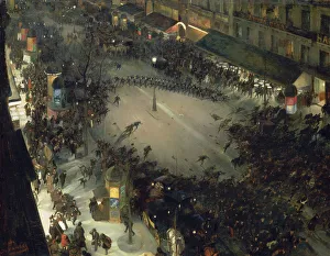 Montmartre Prints: La Charge, boulevard Montmartre