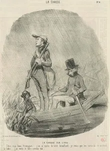 La chasse sur l'eau, 19th century. Creator: Honore Daumier