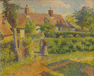 Val Doise Prints: La Chaumiere, 1887, (1935). Creator: Camille Pissarro